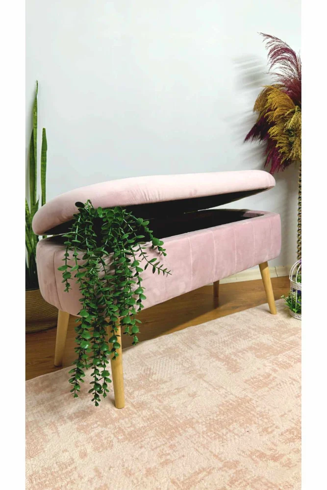 Puff med oppbevaring Atelier Del Sofa Oslo Babyface (90 x 46 x 35 cm) Rosa v:5404218