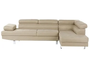 Hjørnesofa 5-seters NORREA Lys beige Venstrevendt v:700968 Hjørnesofa 5-seters NORREA Lys beige Venstrevendt v:700968
