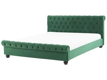 Vannseng Fløyel AVALLON 160 x 200 cm Smaragdgrønn v:8484865