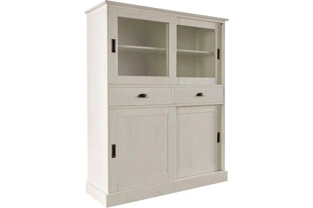Highboard og skapkommode Loft24 Høyskap Harry hvit Vit v:7525466