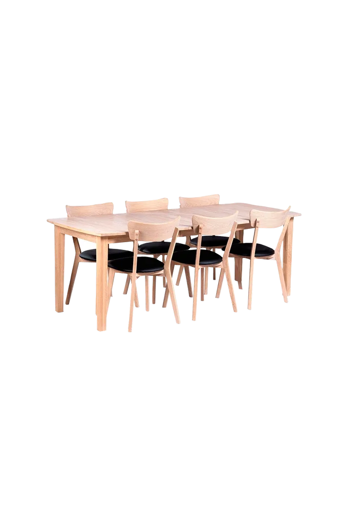 Spisebord « Kivik With Chairs » og 6 Eksjö-stoler – Hvit m v:2194996