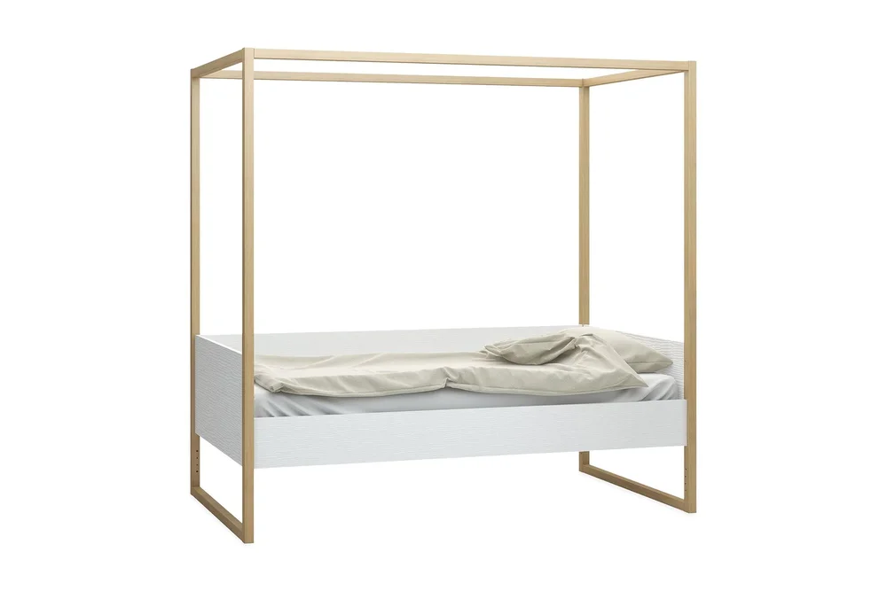 4YOU Seng 49×020 cm Hvit / Tre / Natur v:5470607
