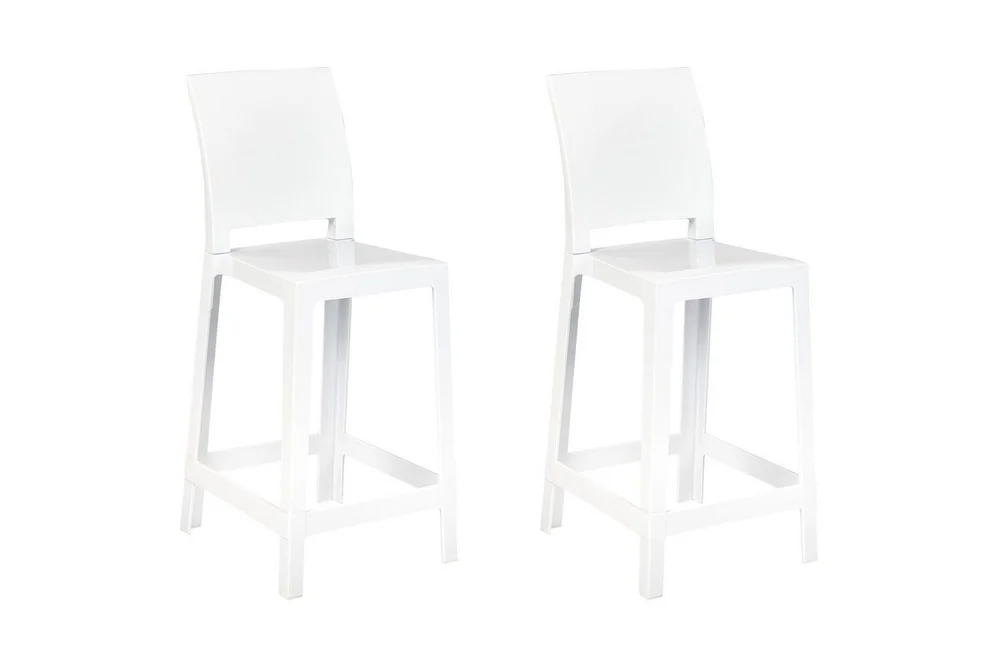 Barstol Beliani Wellington set om 2 Transparent White VALUE_MISSING_18017 v:8688751