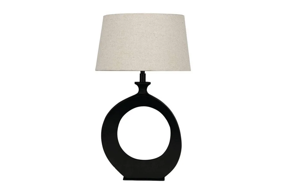 Bordlampe Eglo Diezma Svart/Natur 52 cm v:4483681