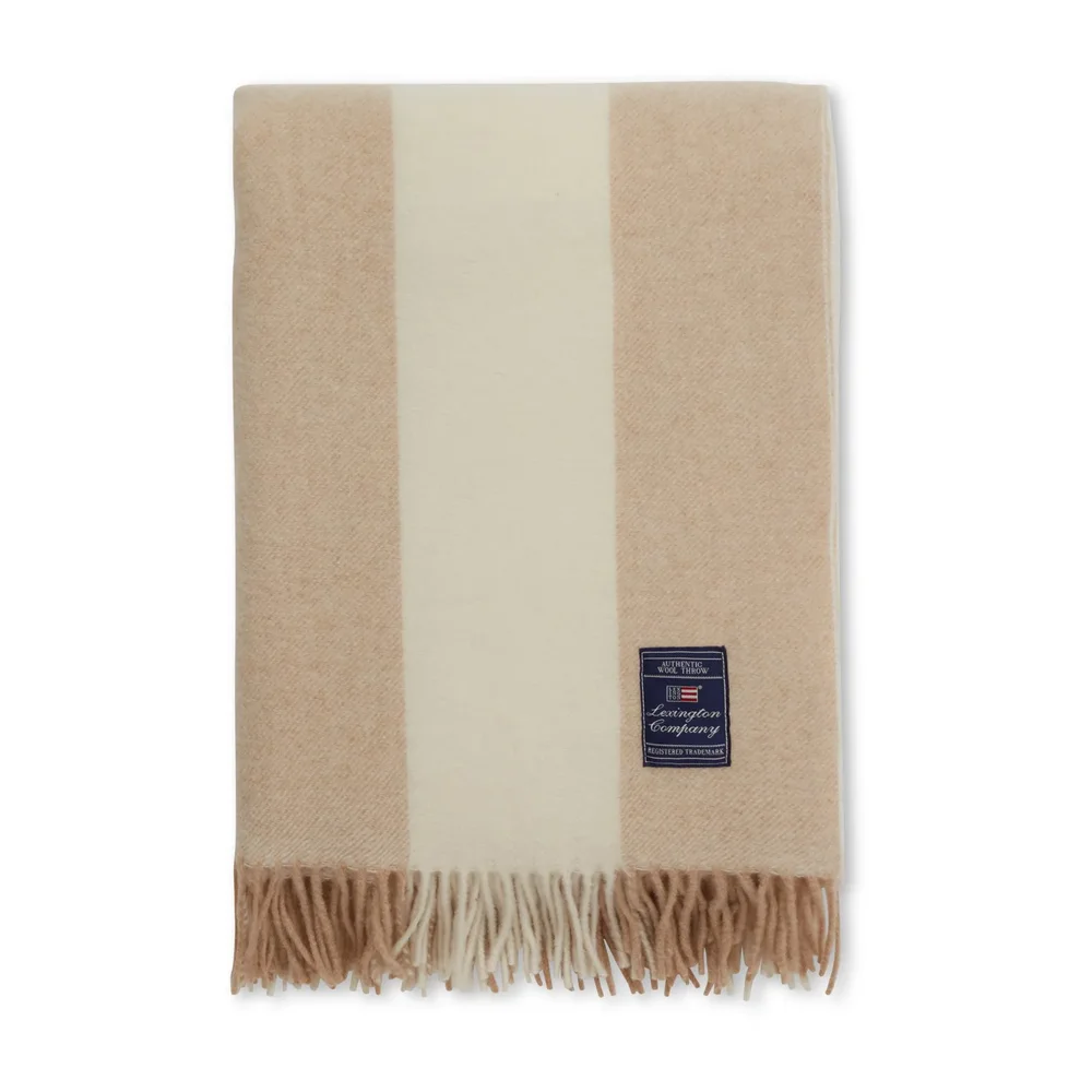 Block Striped Recycled Wool pledd 130 x 170 cm v:3931429