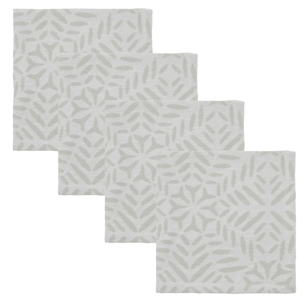Clip Serviett 40×40 cm 4-pk, Grå / Hvit v:4643585 Clip Serviett 40×40 cm 4-pk, Grå / Hvit v:4643585