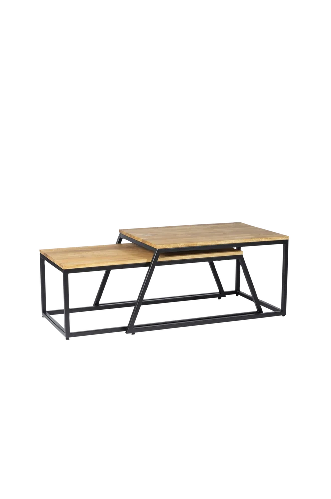 Sofabord i eik, Combo 2-i-1 - Brun m v:9428683