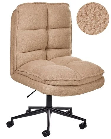 Kontorstol ADDISON Bouclé Beige v:4238945