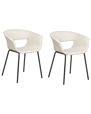 Sett med 2 spisestoler ELMA Lys beige v:6159834 Sett med 2 spisestoler ELMA Lys beige v:6159834